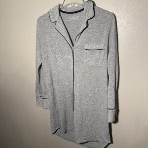 Victoria's Secret sleepshirt - gray with black trim